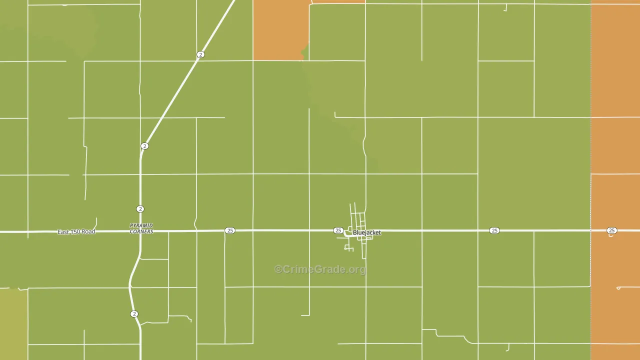 Bluejacket, OK Map of Arson Rates