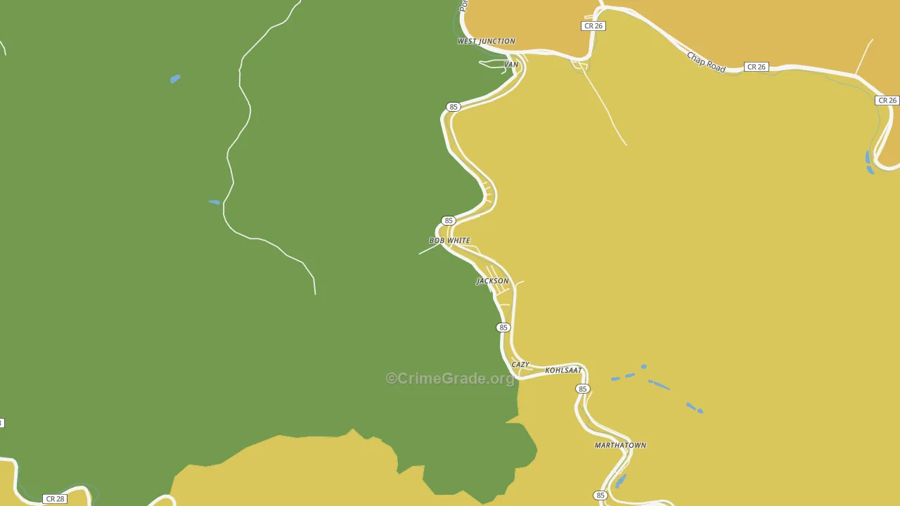 Bob White, WV Map of Arson Rates