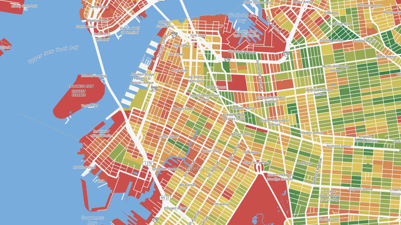 Boerum Hill, Brooklyn, NY Map of Arson Rates