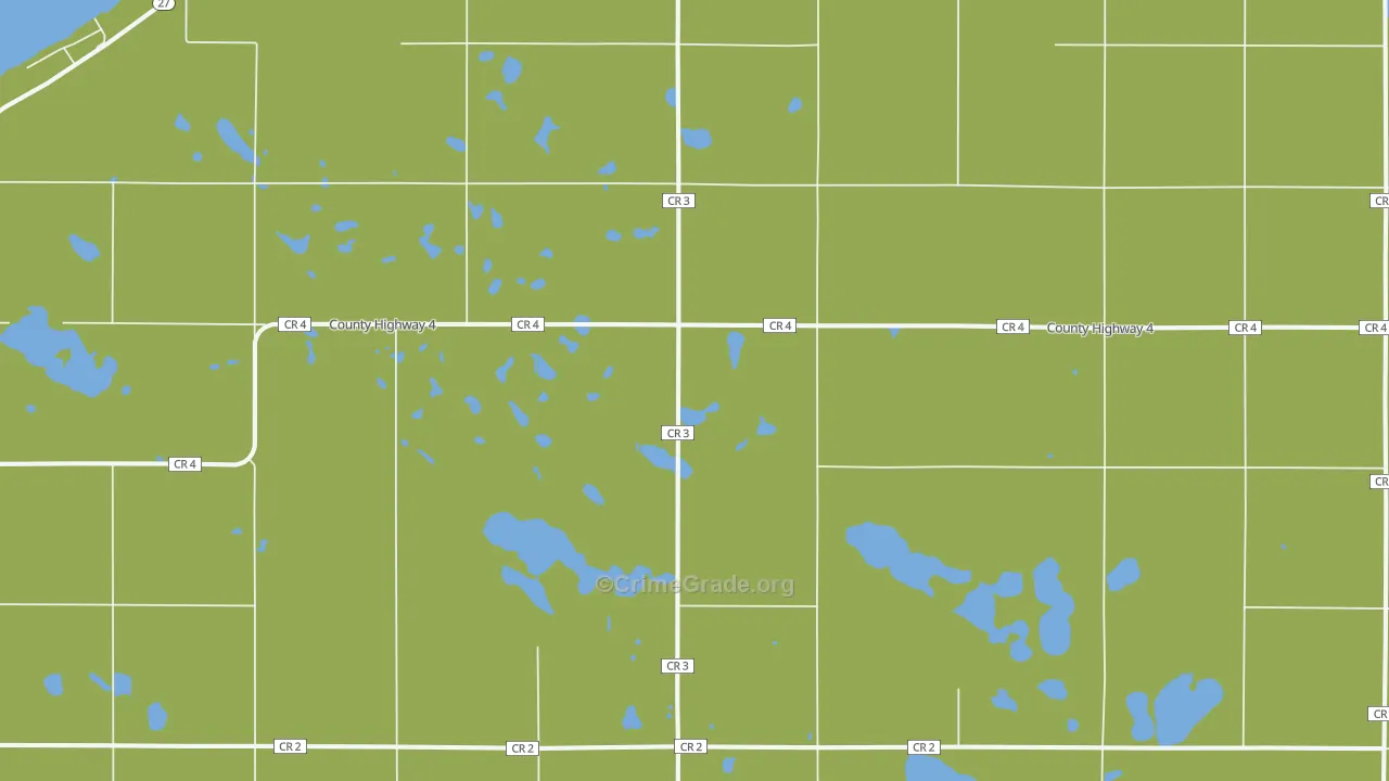 Bonanza Grove, MN Map of Arson Rates