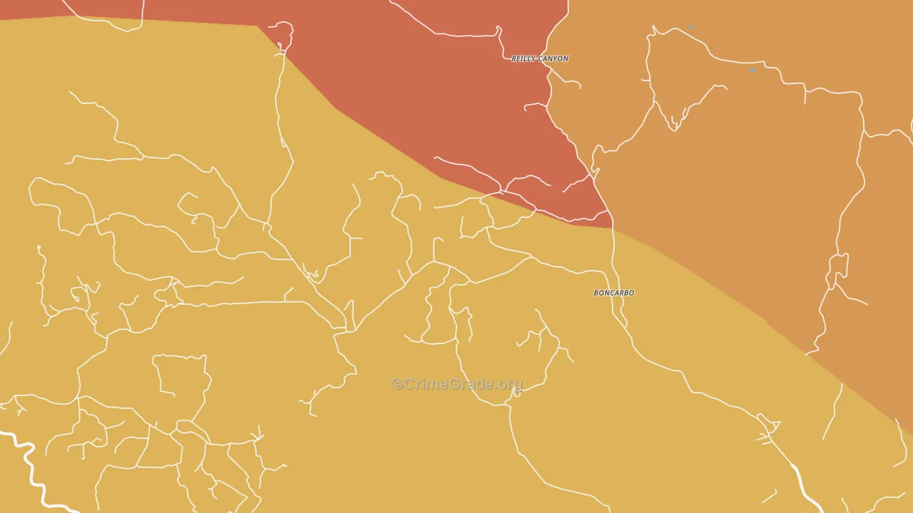 Boncarbo, CO Map of Arson Rates