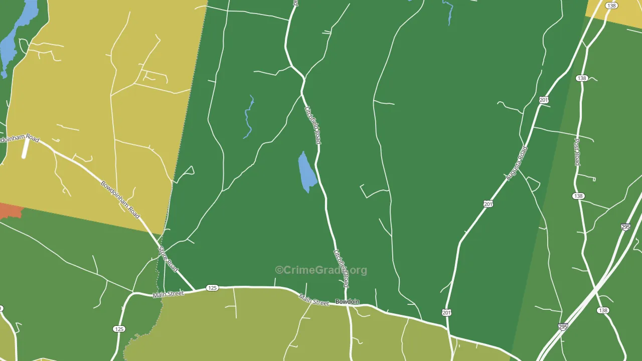 Bowdoin, ME Map of Arson Rates