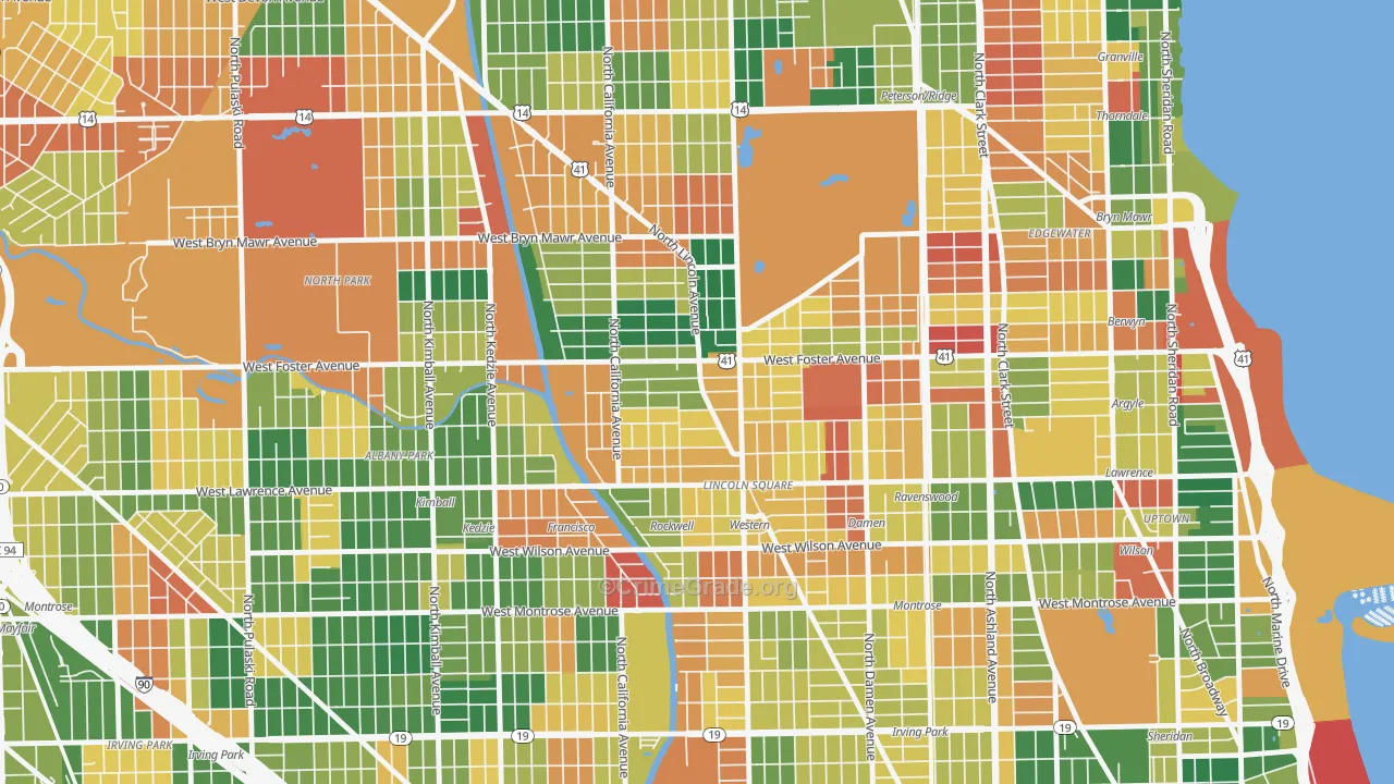 Bowmanville, Chicago, IL Map of Arson Rates