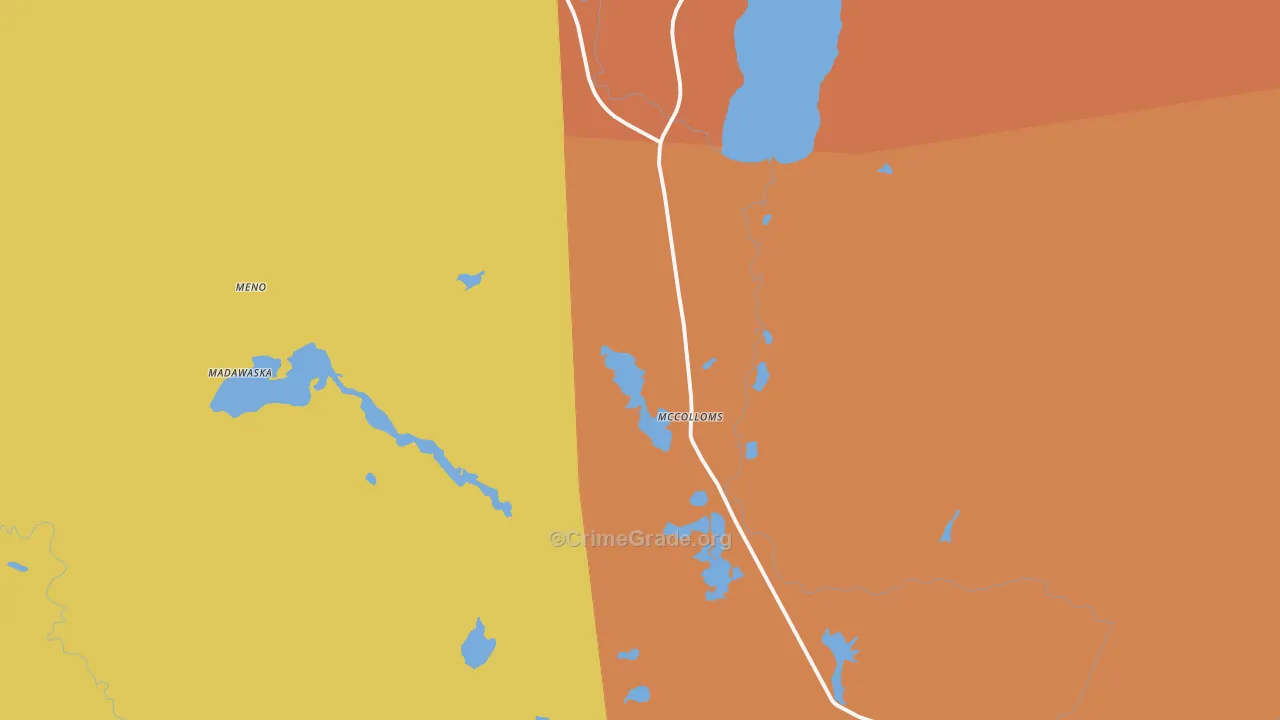 Brainardsville, NY Map of Arson Rates