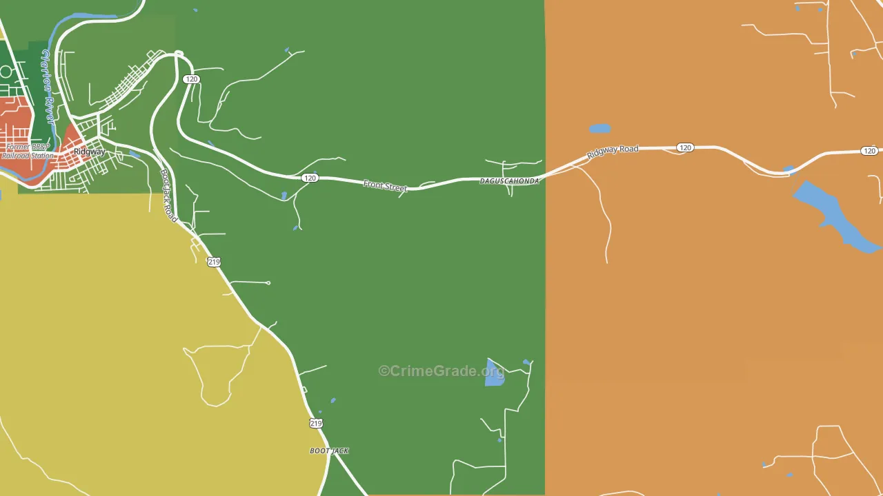 Brandy Camp, PA Map of Arson Rates