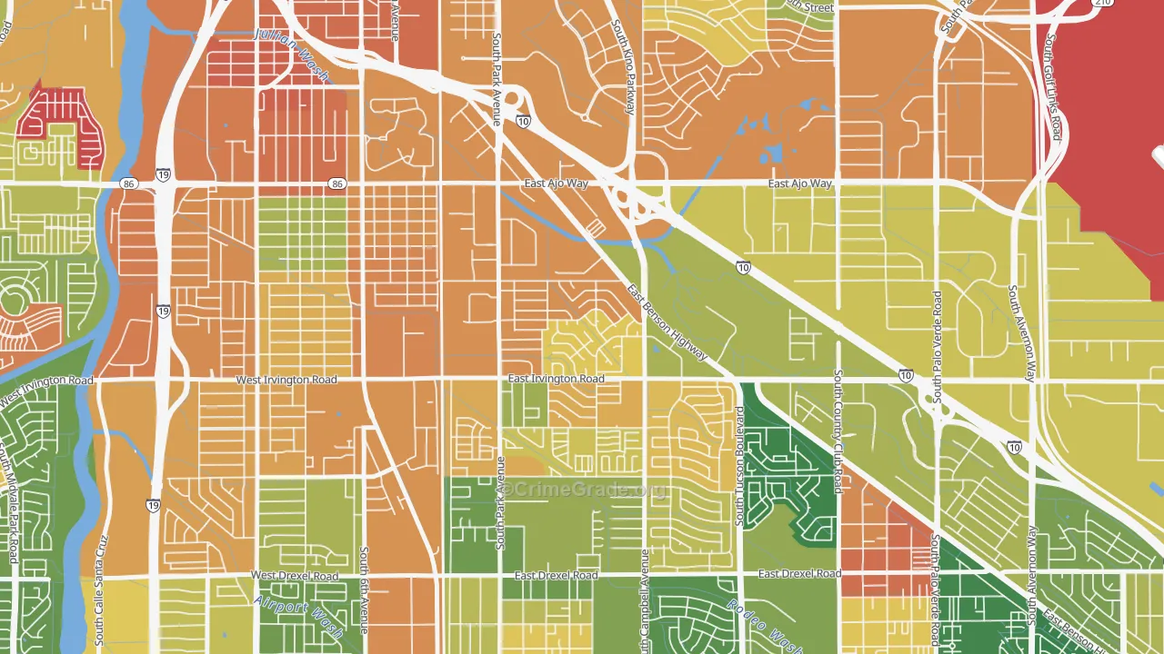 Bravo Park Lane, Tucson, AZ Map of Arson Rates