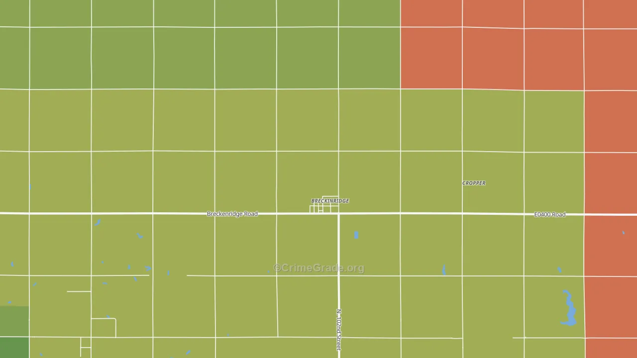 Breckenridge, OK Map of Arson Rates
