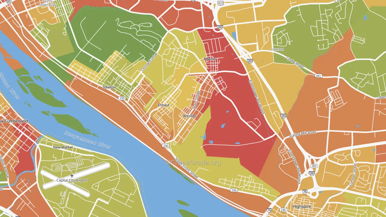 Bressler, PA Map of Arson Rates