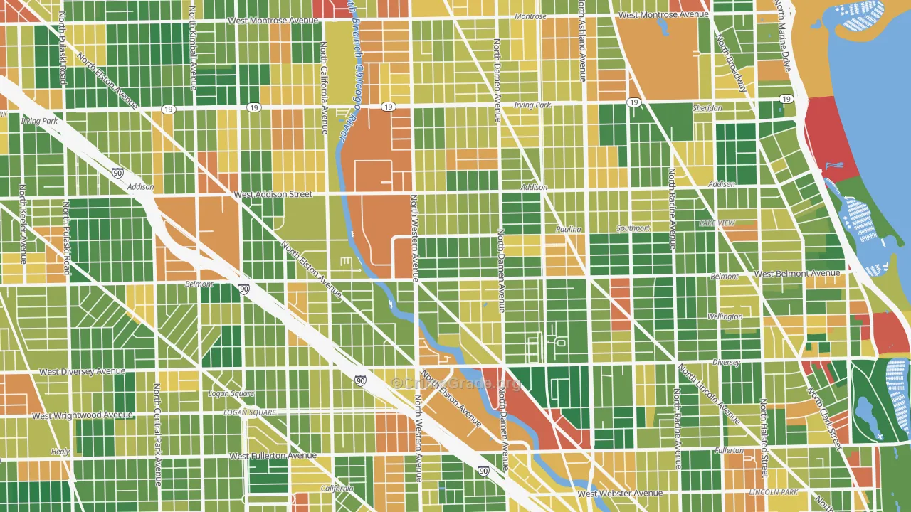 Bricktown, Chicago, IL Map of Arson Rates