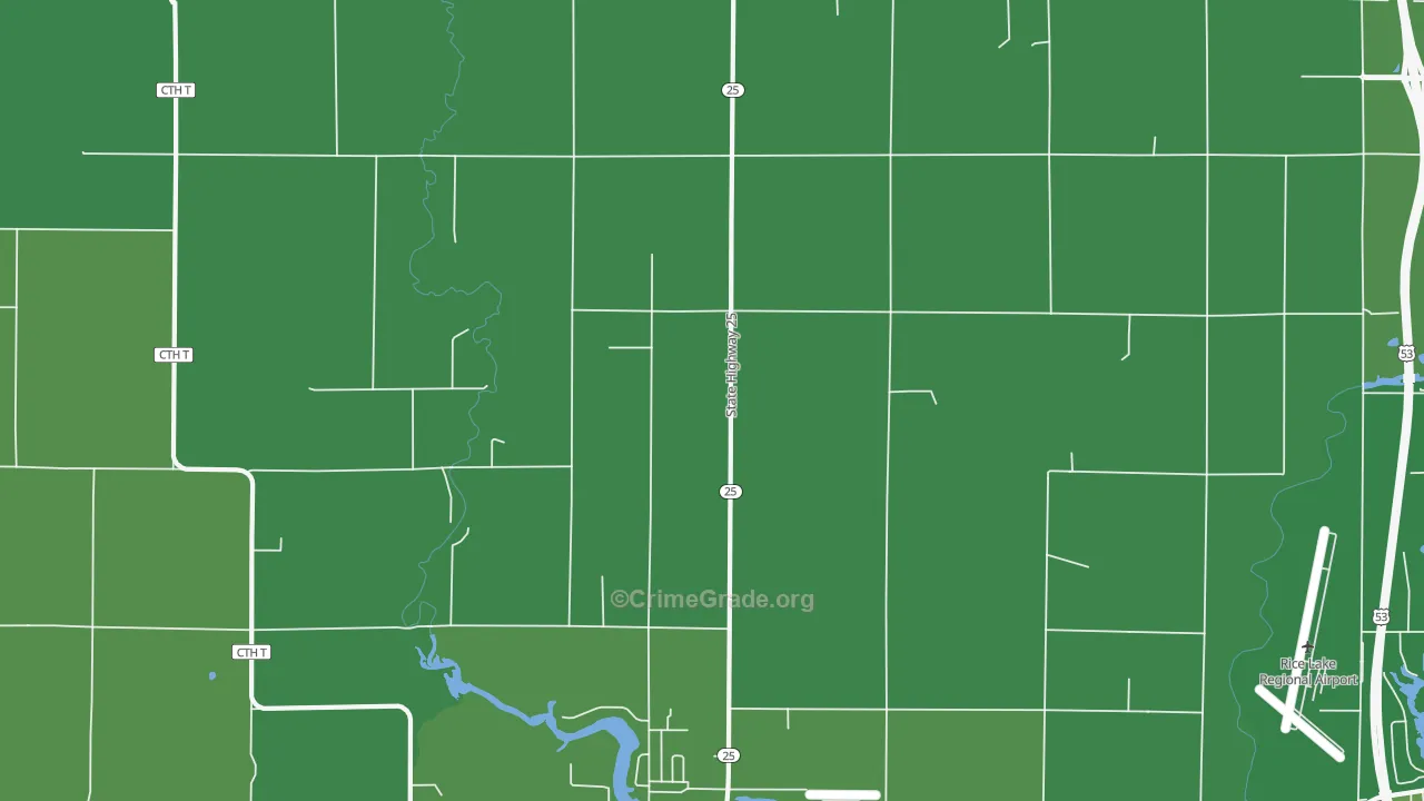 Brill, WI Map of Arson Rates