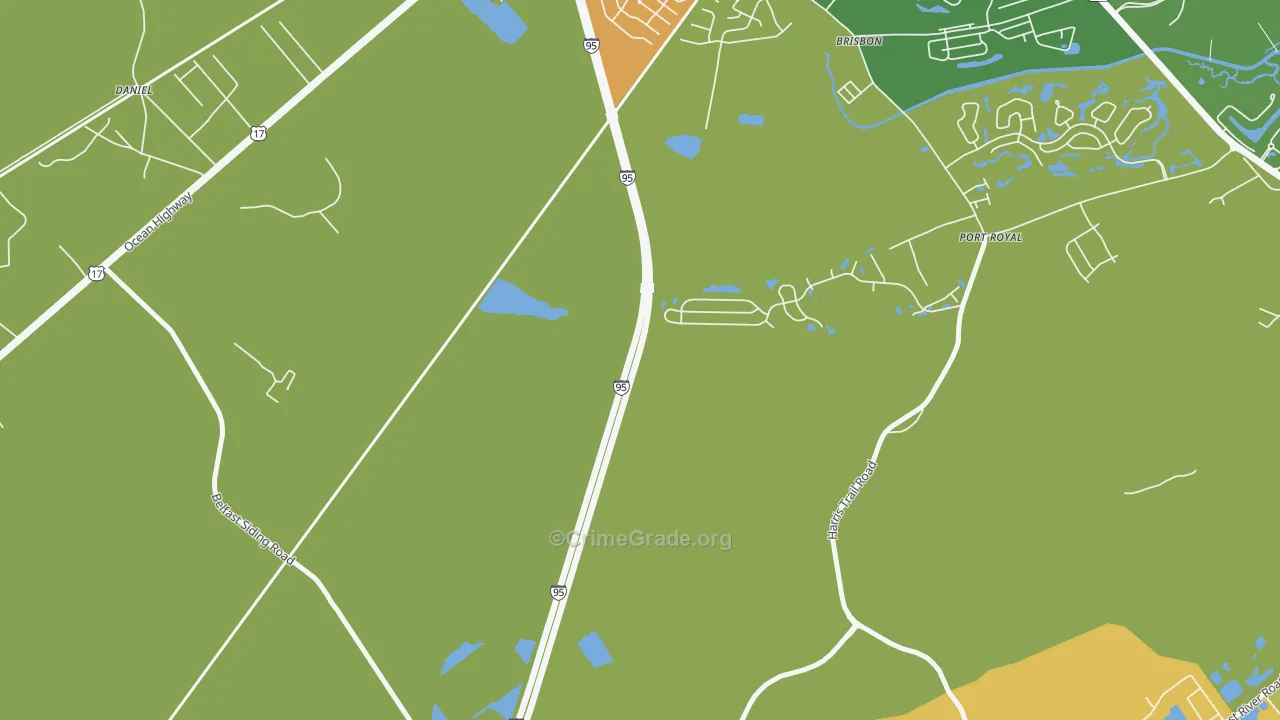 Brisbon, GA Map of Arson Rates