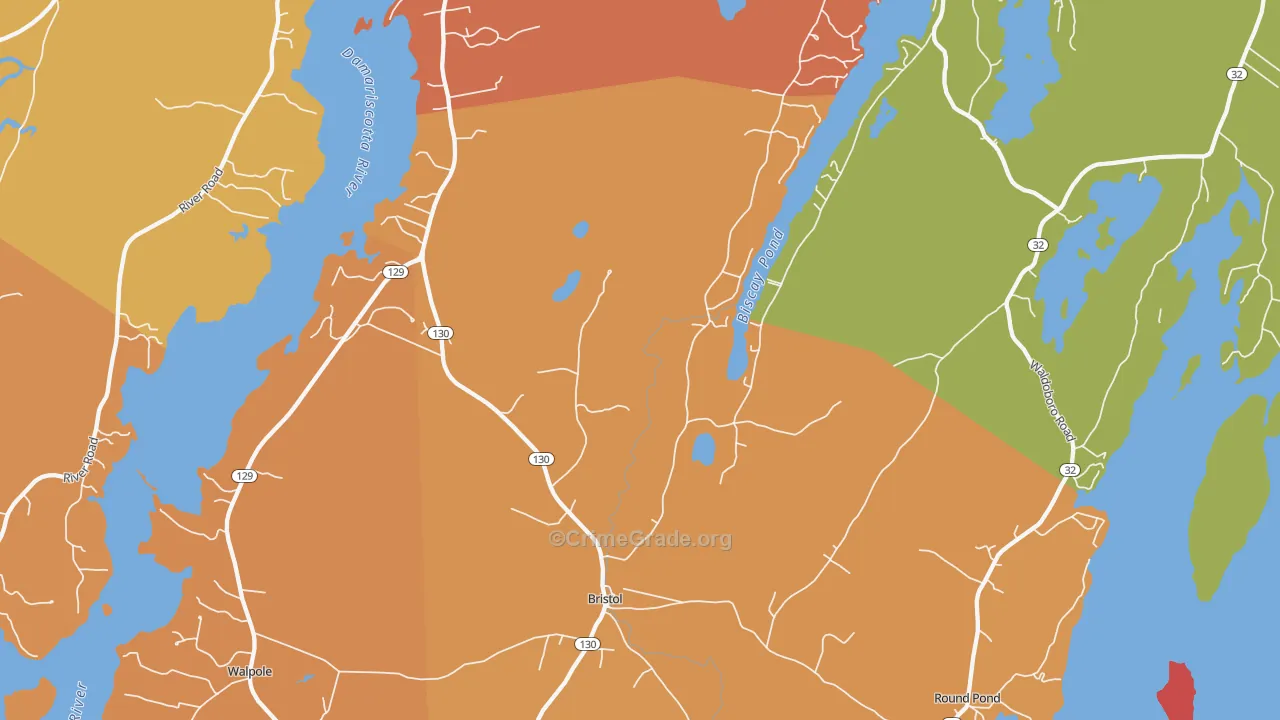 Bristol, ME Map of Arson Rates