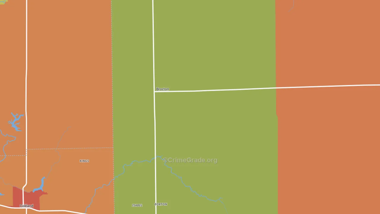 Brocton, IL Map of Arson Rates