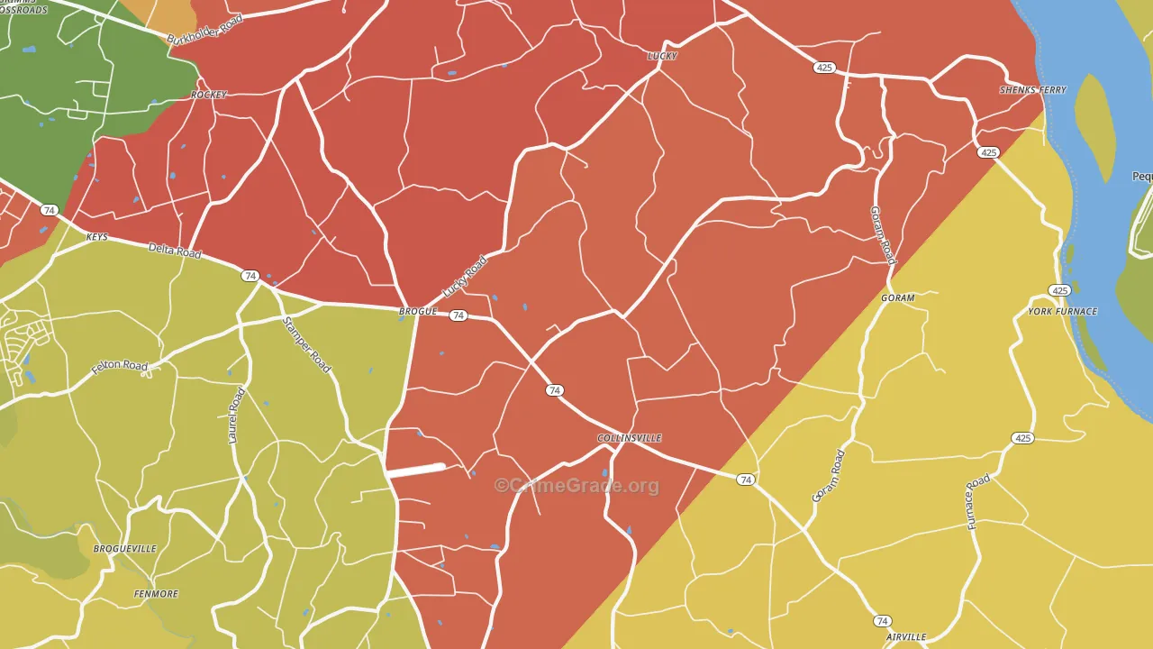 Brogue, PA Map of Arson Rates
