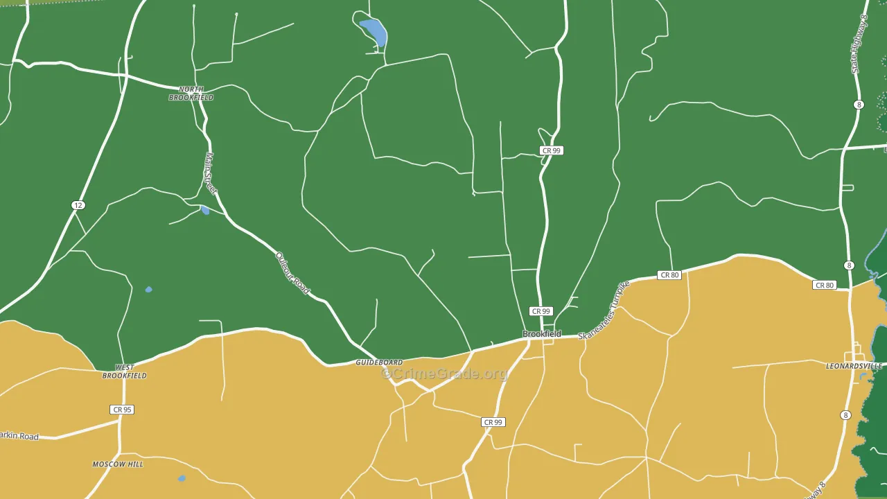 Brookfield, NY Map of Arson Rates