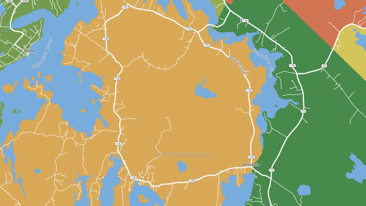 Brooksville, ME Map of Arson Rates