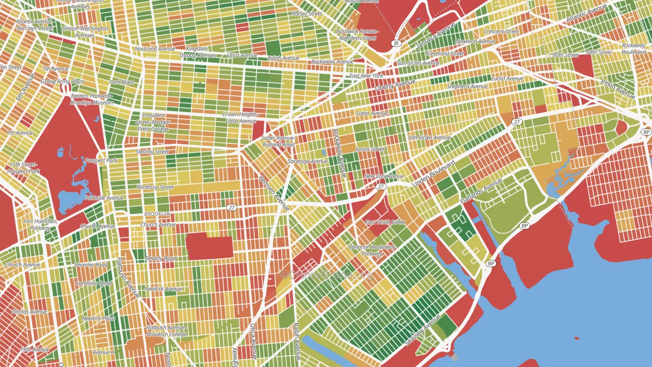 Brownsville, Brooklyn, NY Map of Arson Rates