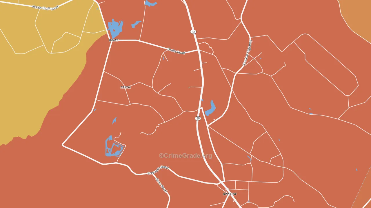 Brownsville, SC Map of Arson Rates