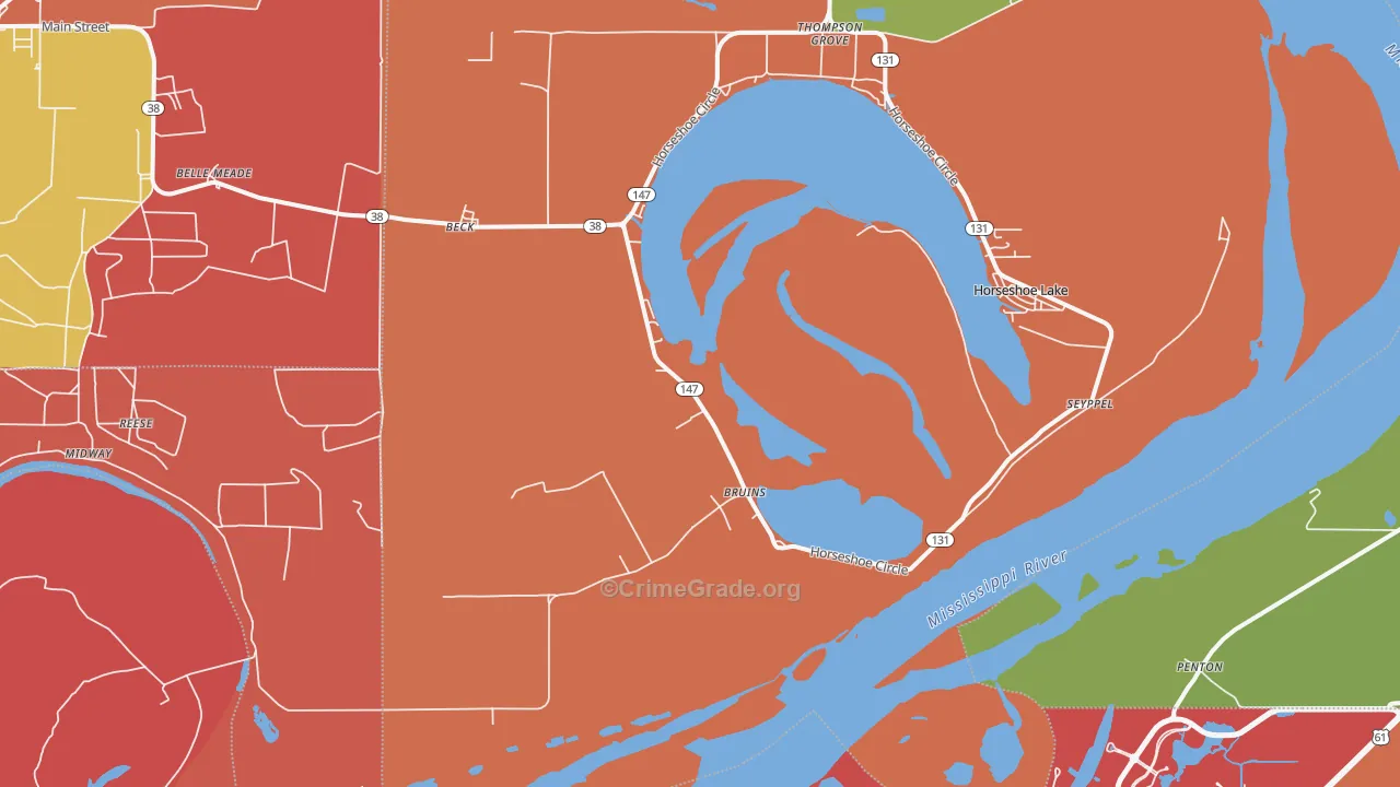 Bruins, AR Map of Arson Rates