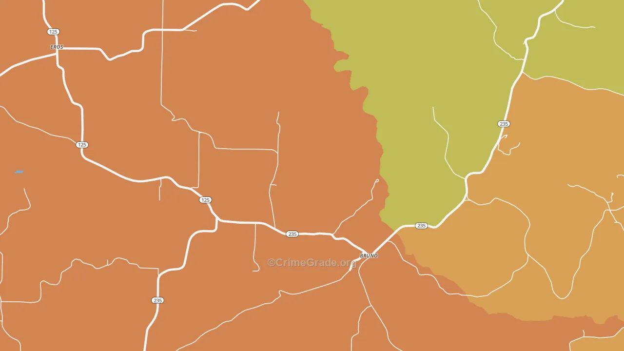 Bruno, AR Map of Arson Rates