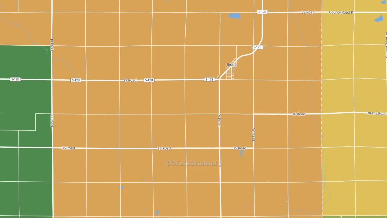 Bruno, NE Map of Arson Rates