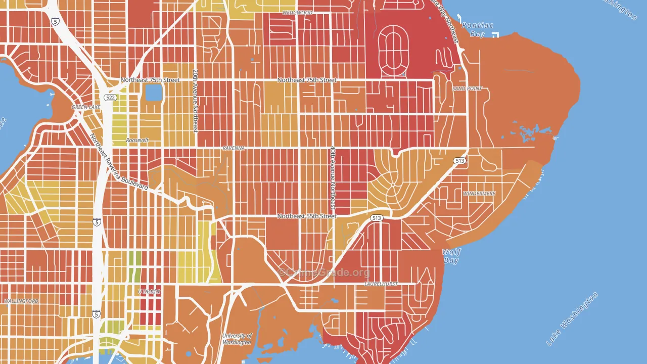 Bryant, Seattle, WA Map of Arson Rates