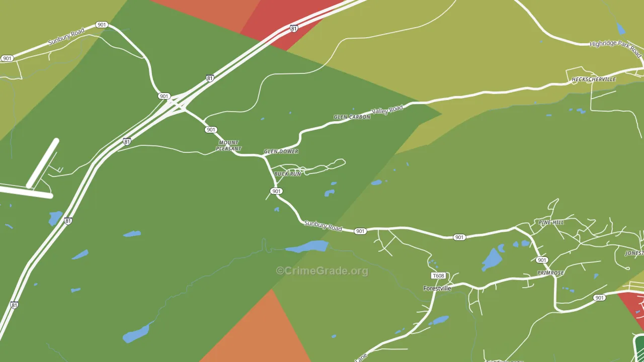 Buck Run, PA Map of Arson Rates