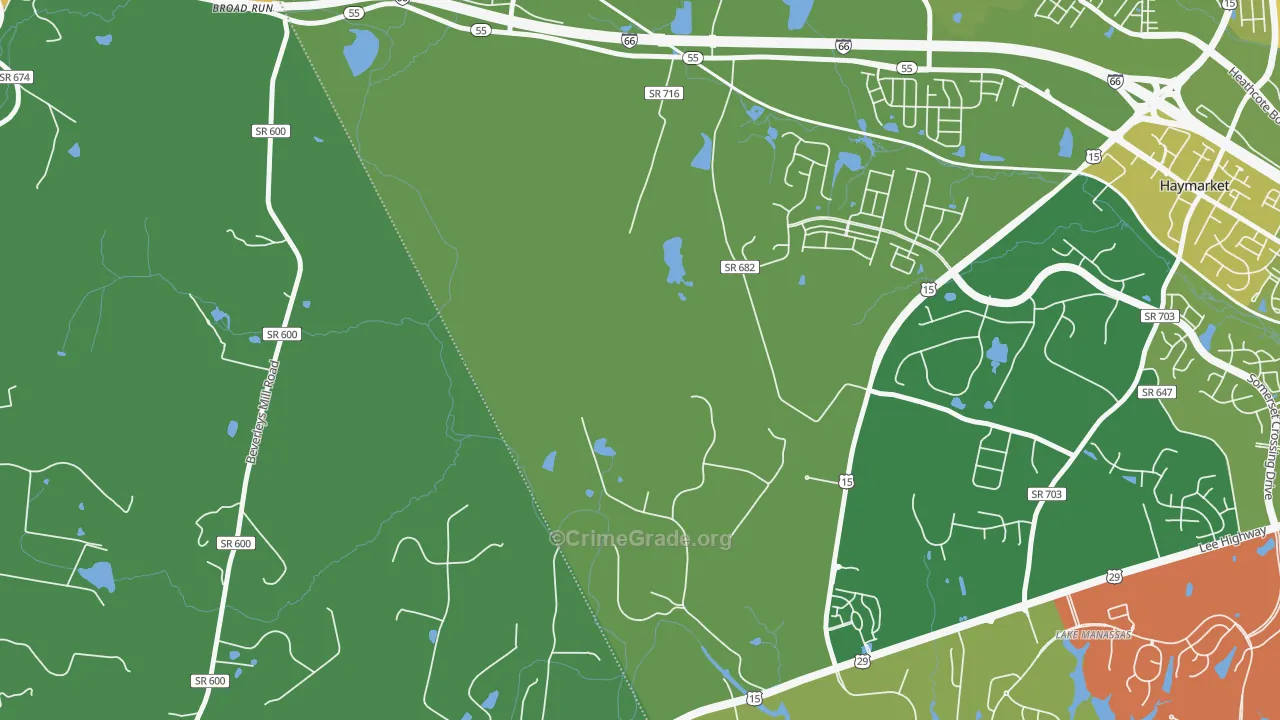 Buckland, VA Map of Arson Rates