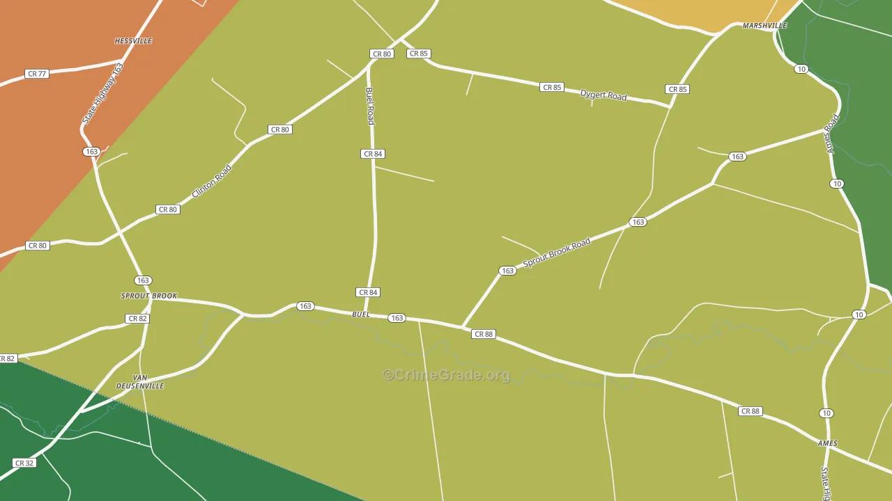 Buel, NY Map of Arson Rates