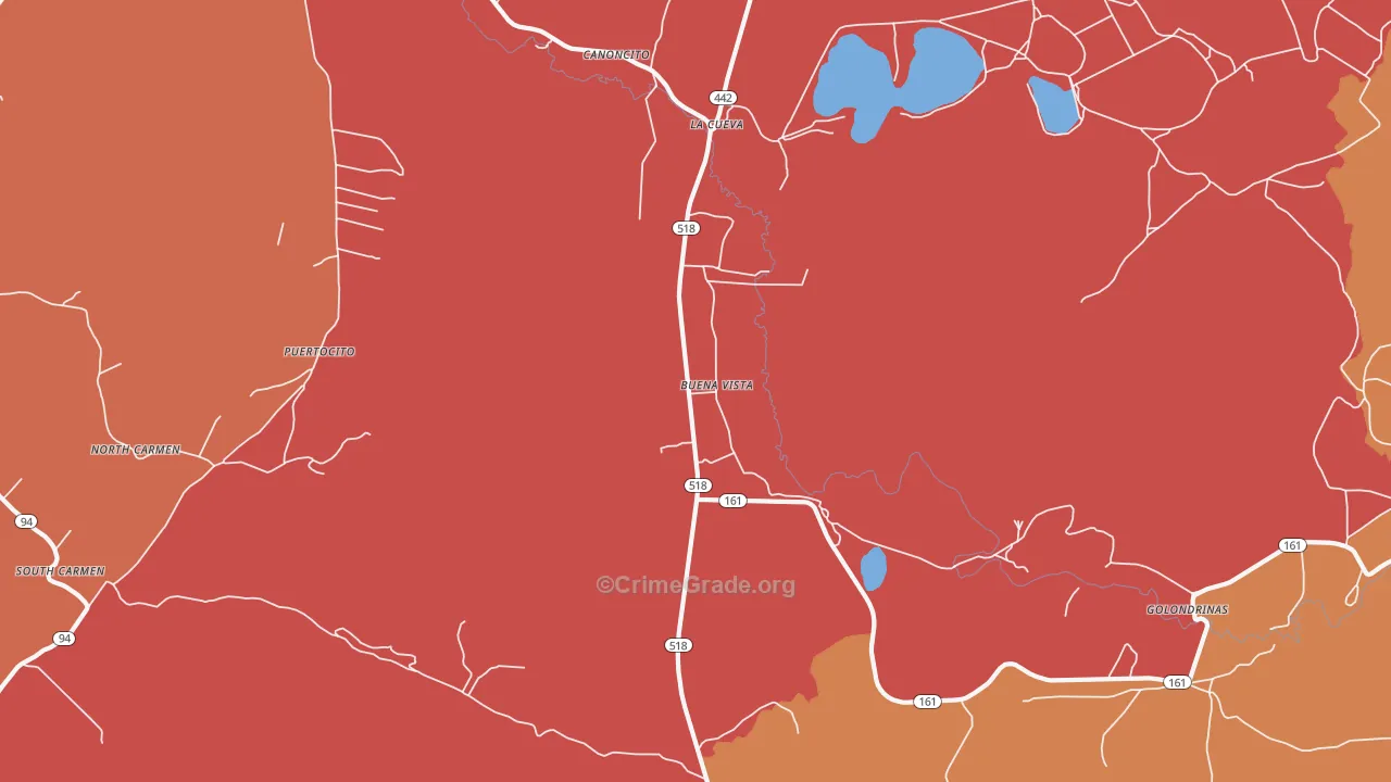 Buena Vista, NM Map of Arson Rates