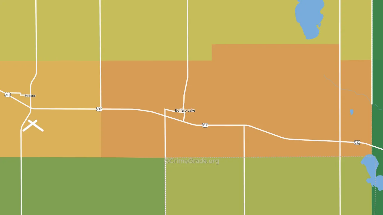 Buffalo Lake, MN Map of Arson Rates