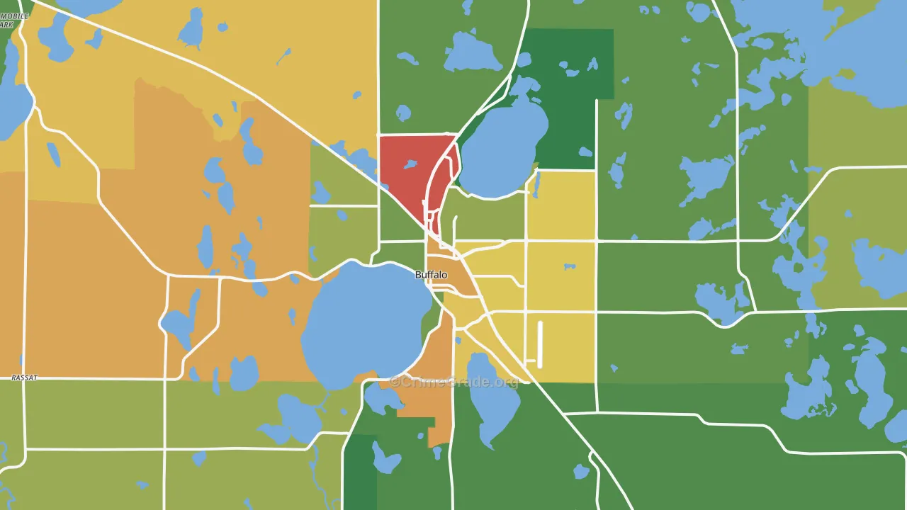 Buffalo, MN Map of Arson Rates