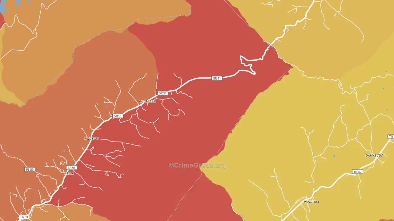 Buladeen, TN Map of Arson Rates