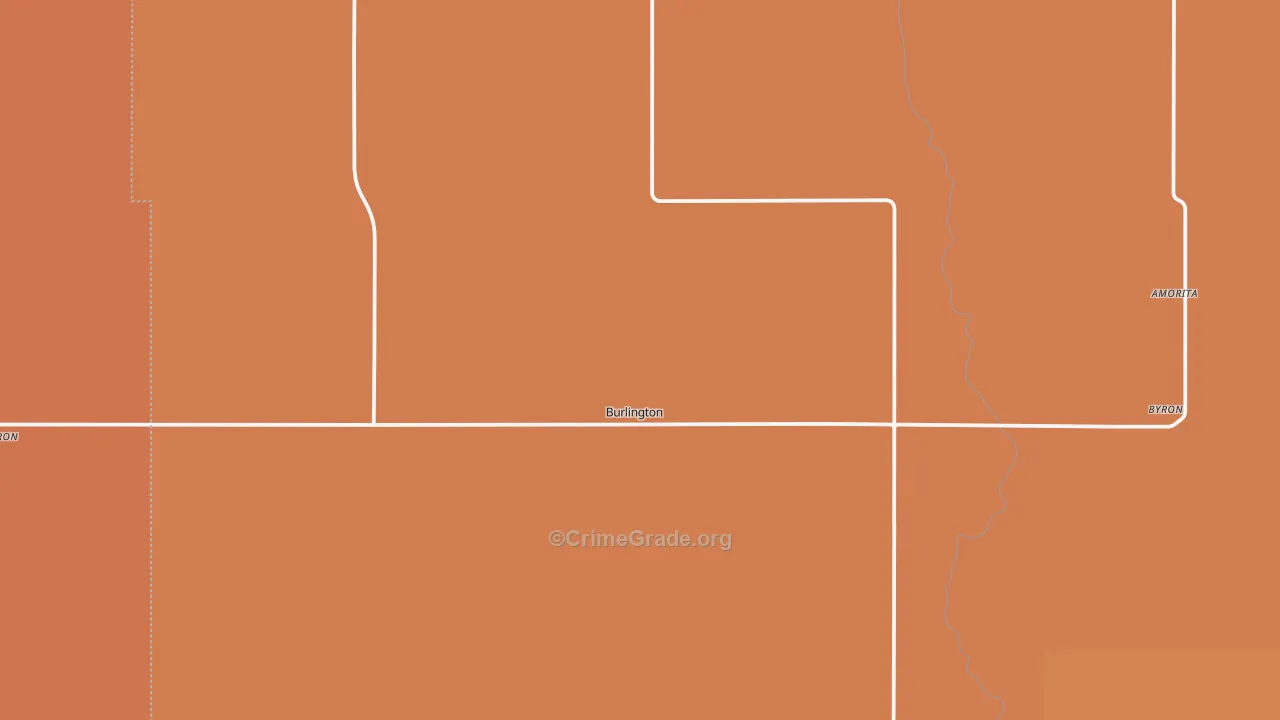 Burlington, OK Map of Arson Rates