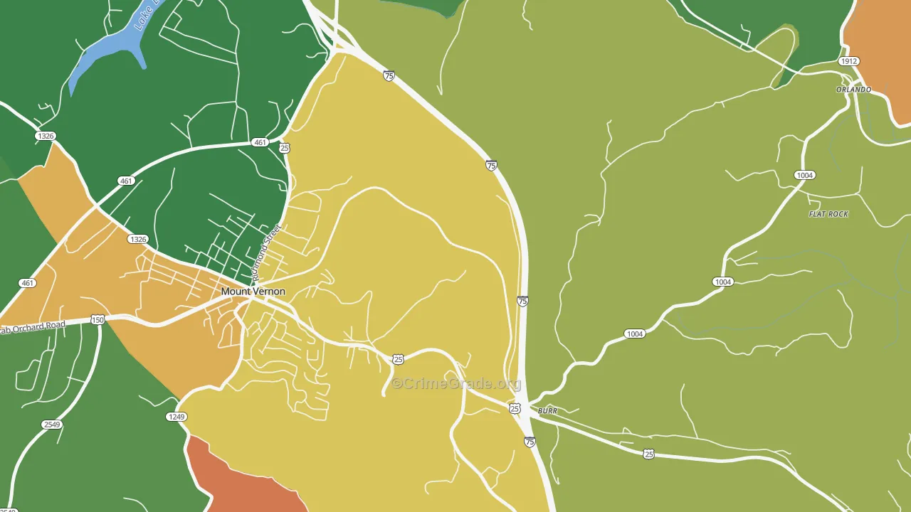 Burr, KY Map of Arson Rates