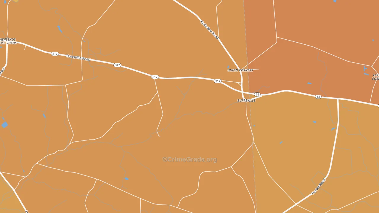 Burrsville, MD Map of Arson Rates