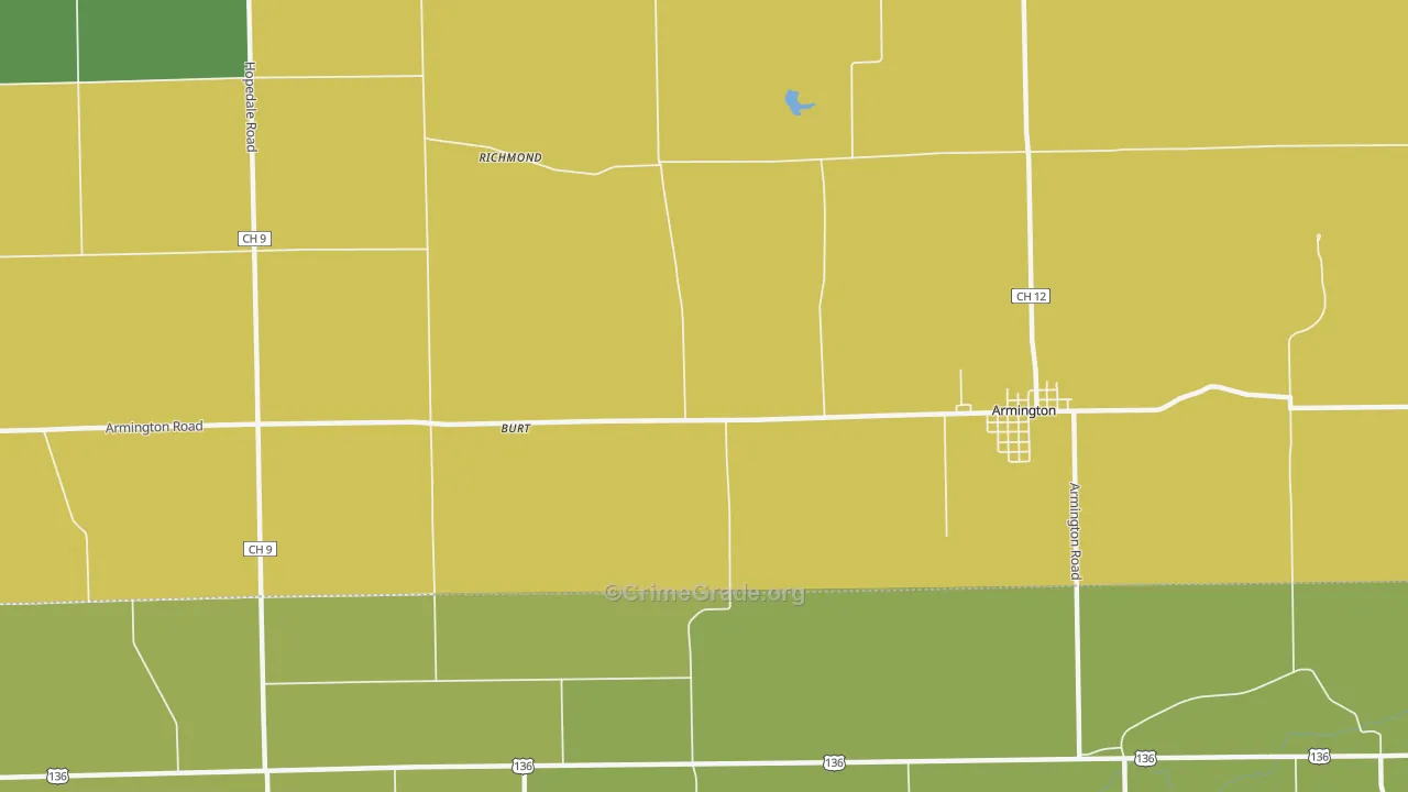 Burt, IL Map of Arson Rates