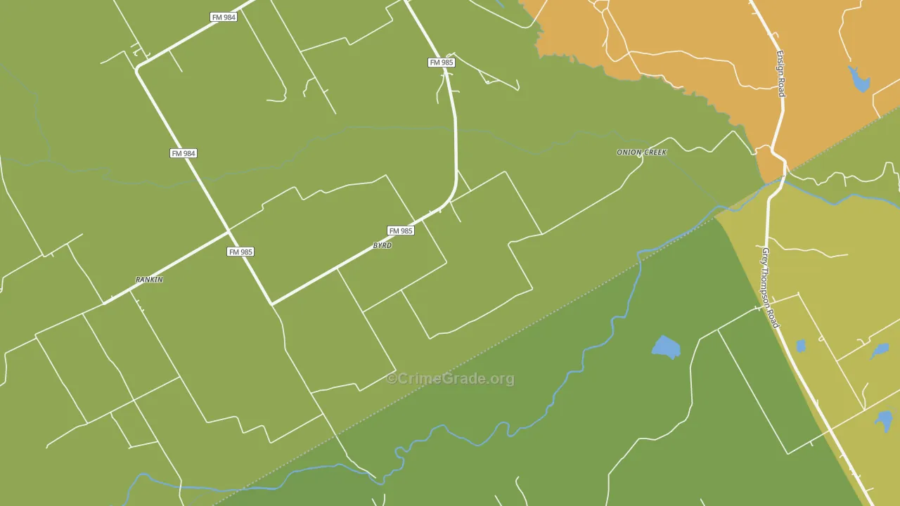 Byrd, TX Map of Arson Rates