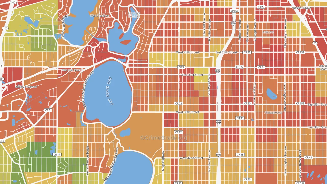 Calhoun, Minneapolis, MN Map of Arson Rates