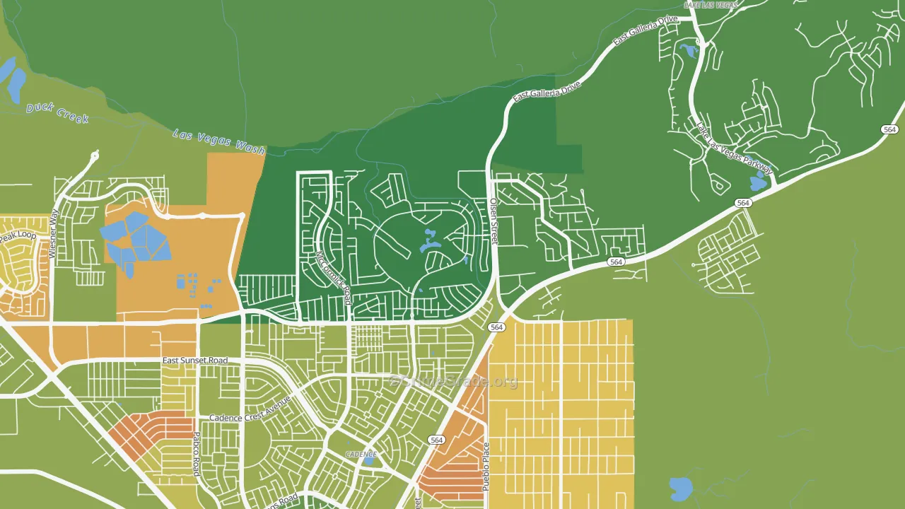 Calico Ridge, Henderson, NV Map of Arson Rates