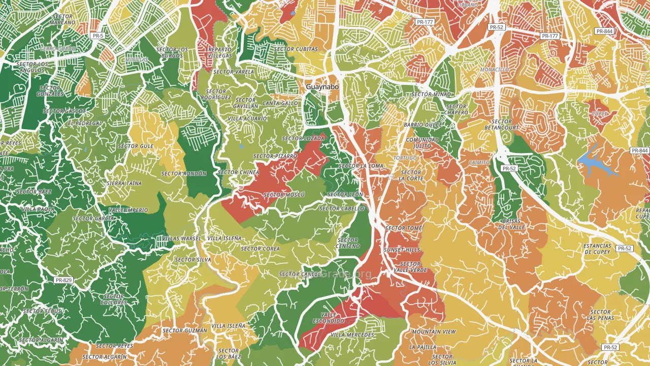 Camarones, PR Map of Arson Rates