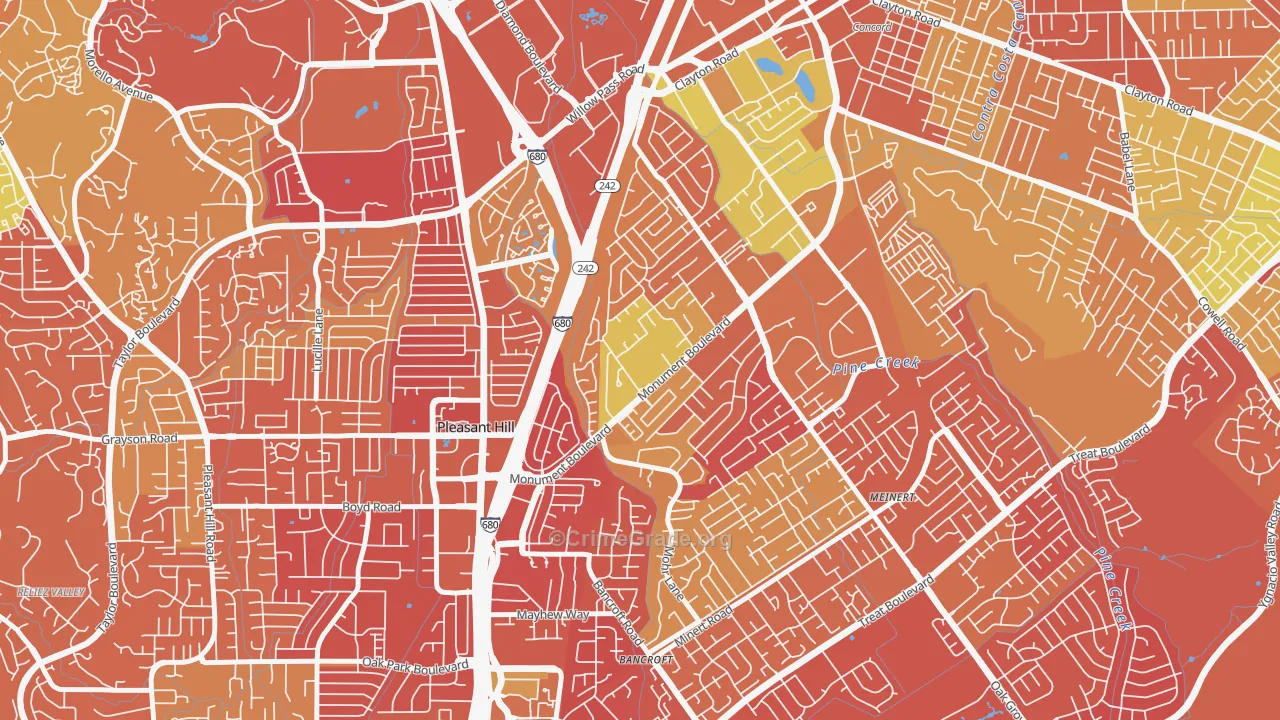 Cambridge Park, Concord, CA Map of Arson Rates