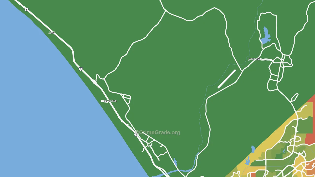 Camp Pendleton South, Oceanside, CA Map of Arson Rates