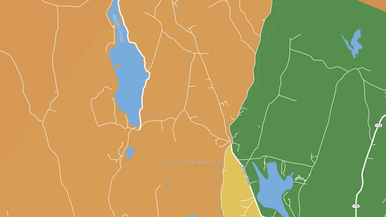Canaan Center, NH Map of Arson Rates