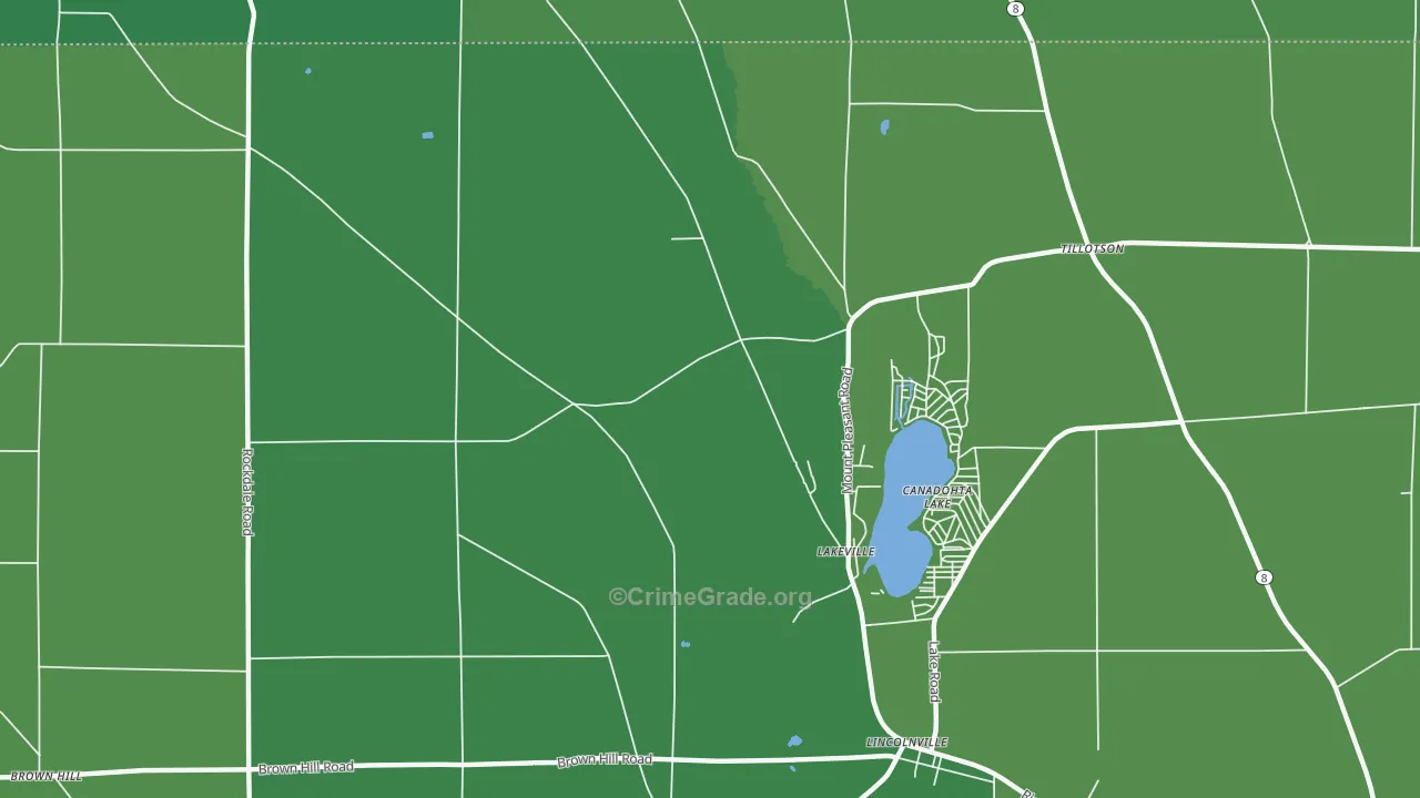 Canadohta Lake, PA Map of Arson Rates