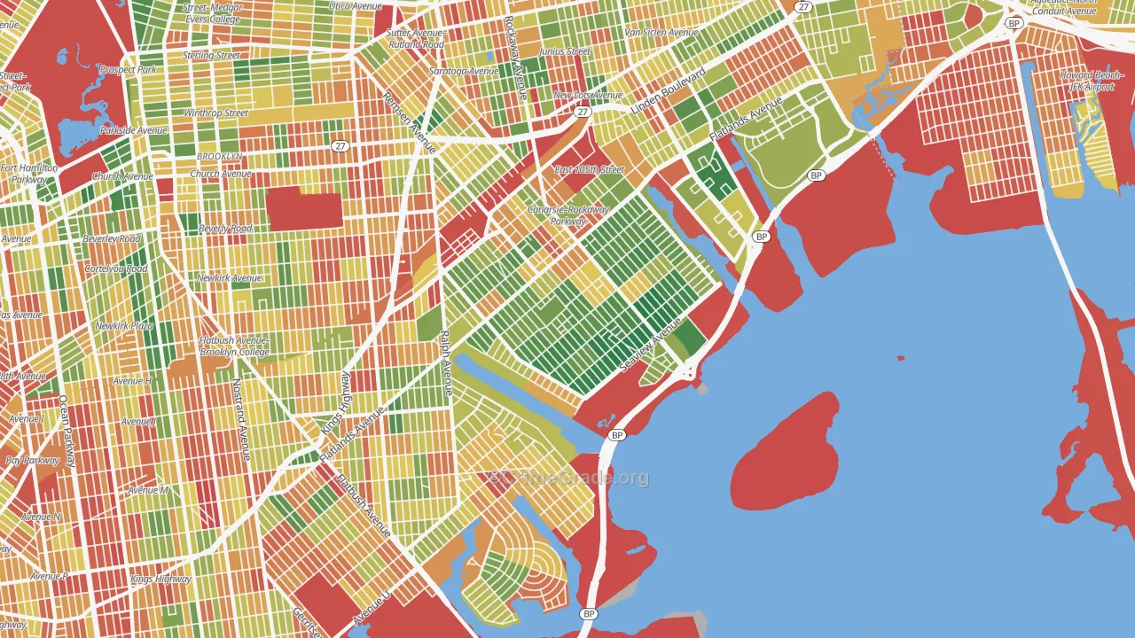 Canarsie, Brooklyn, NY Map of Arson Rates