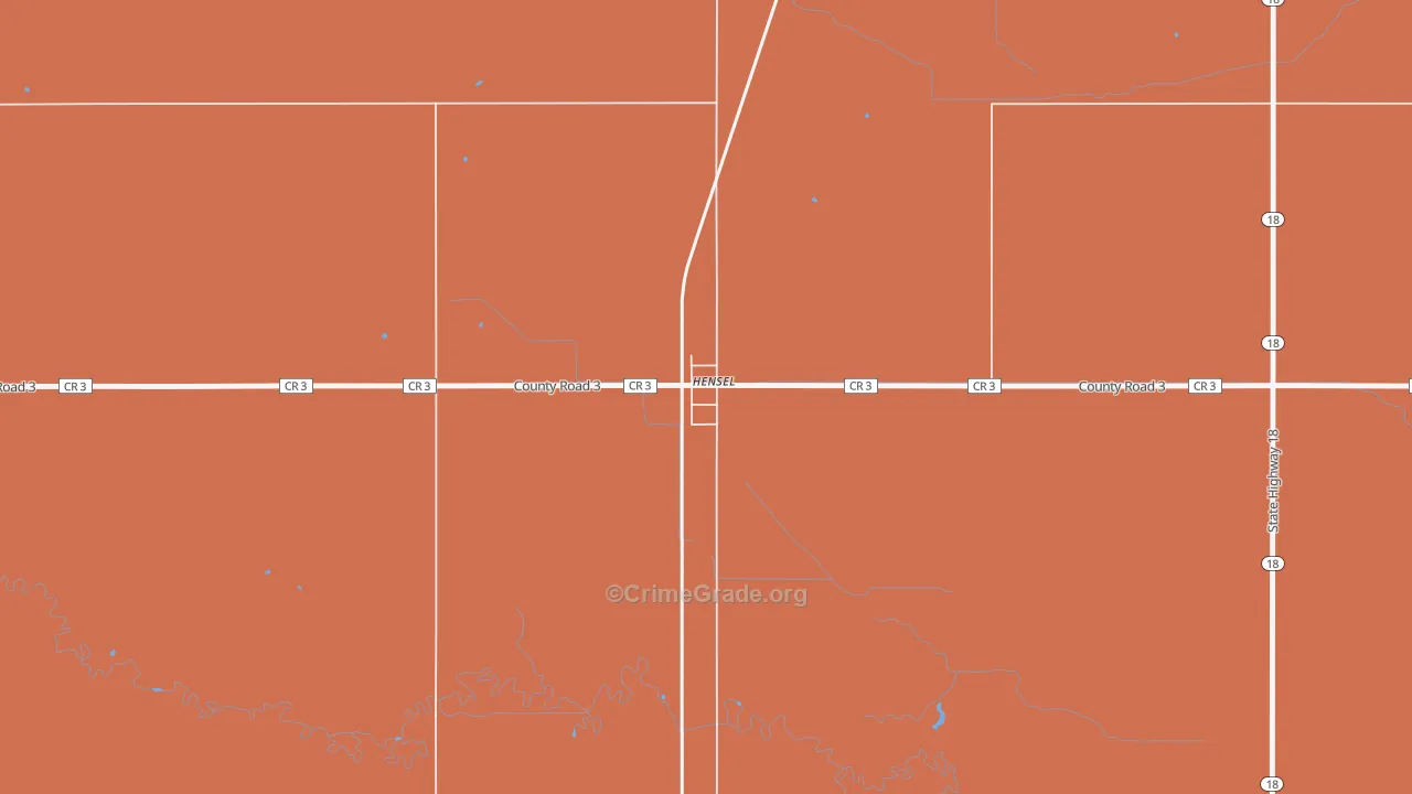Canton City, ND Map of Arson Rates