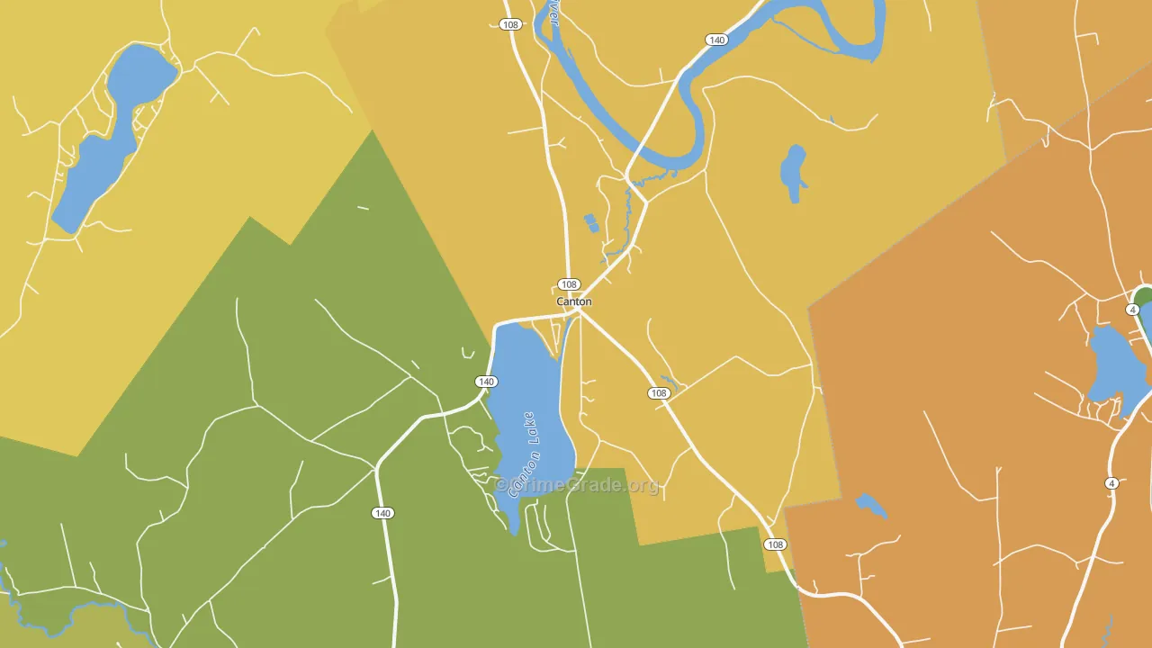 Canton, ME Map of Arson Rates