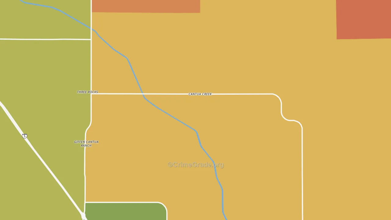Cantua Creek, CA Map of Arson Rates