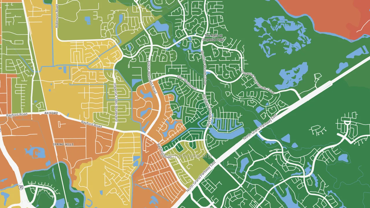 Canyon Lakes at Legends Ranch, Spring, TX Map of Arson Rates